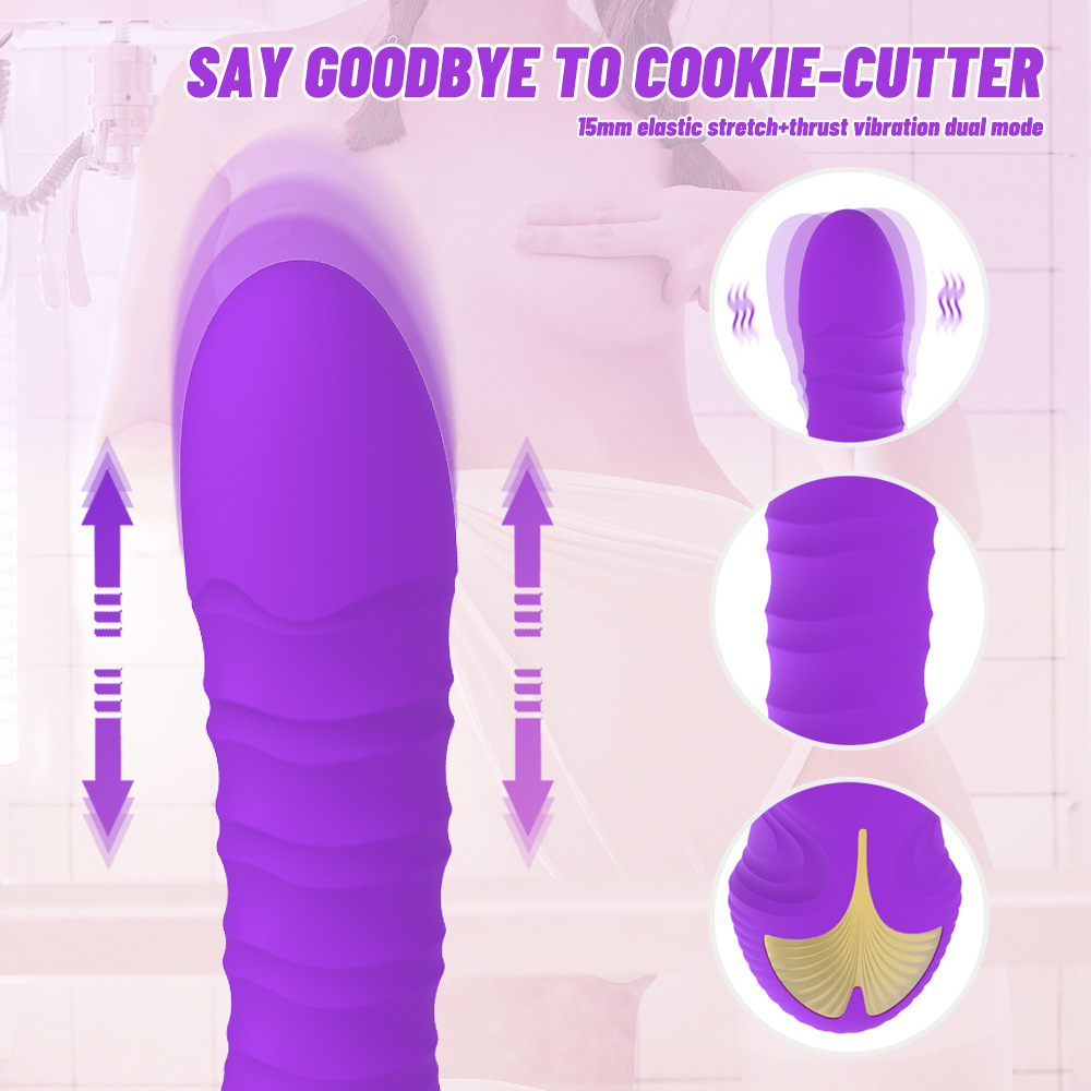 SHEMESIX - Female Masturbation Vibrator - Retractable Vibration Pulse Vibration Egg Swing Masturbator