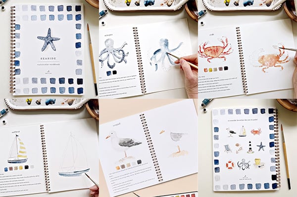 🔥LAST DAY 55% OFF - 🖼️Beginner-Friendly💕 Watercolor Workbook