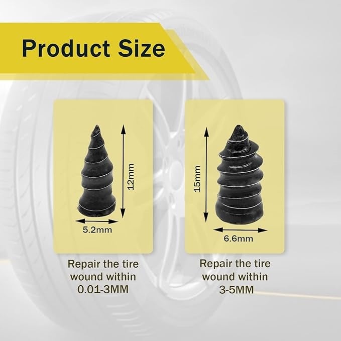 🎁TikTok Last Day Sale - 70% OFF🔥60PCS Tire Repair Rubber Nails Kit✨