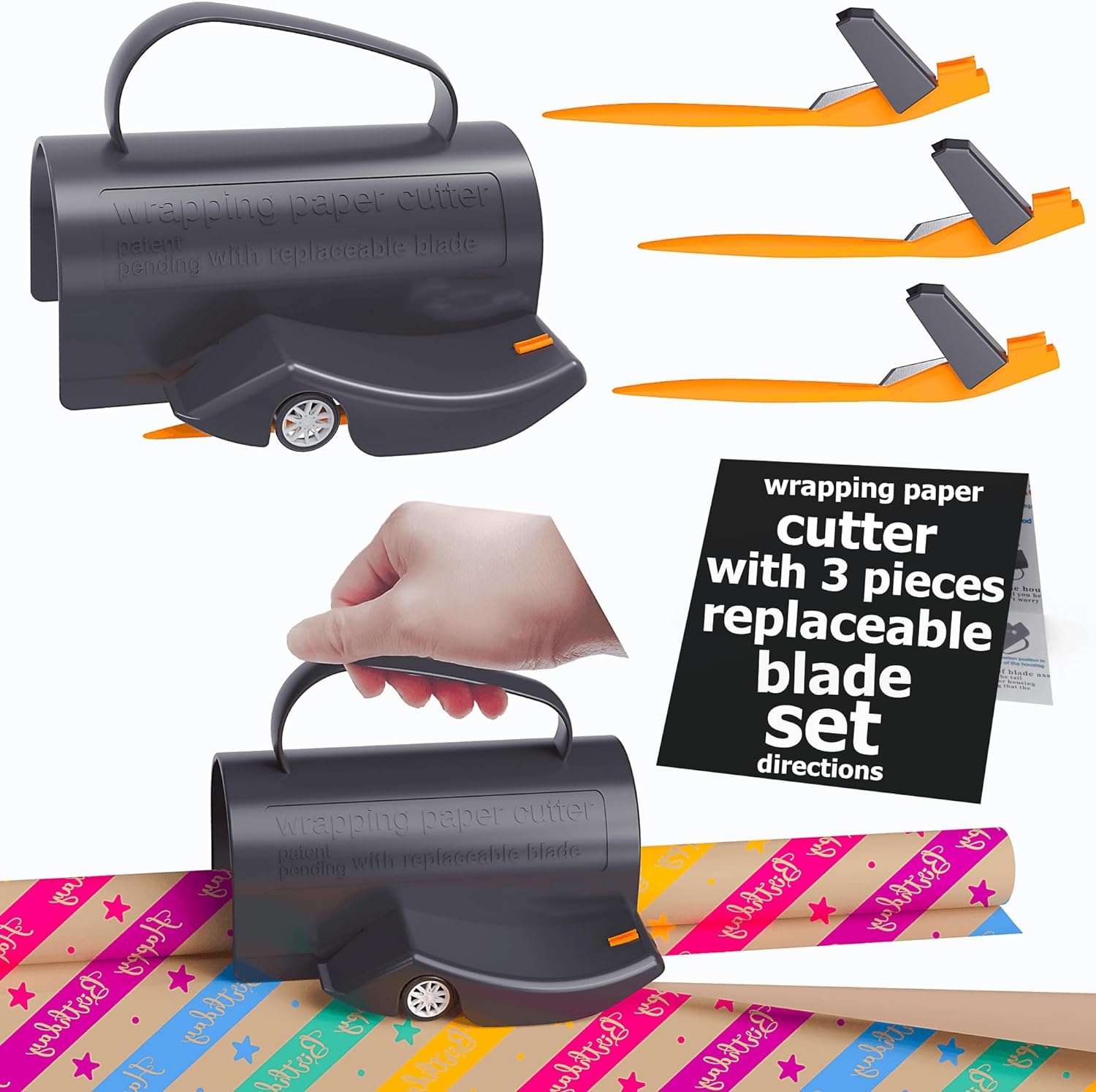 Removable handle paper cutter