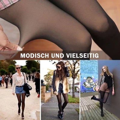 🎁Makellose Beine imitierte elastische Strumpfhosen, gefüttert mit warmem, durchscheinendem Plüsch