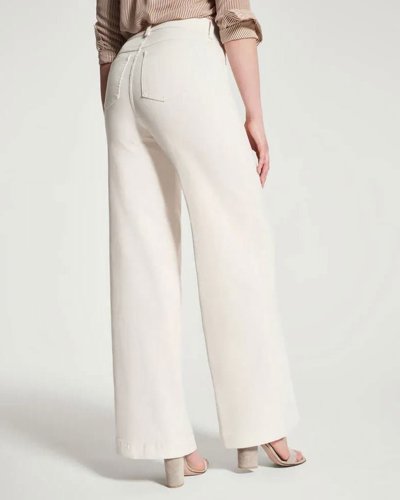 Seamed Front Wide Leg Jeans (Buy 2 Free Shipping)