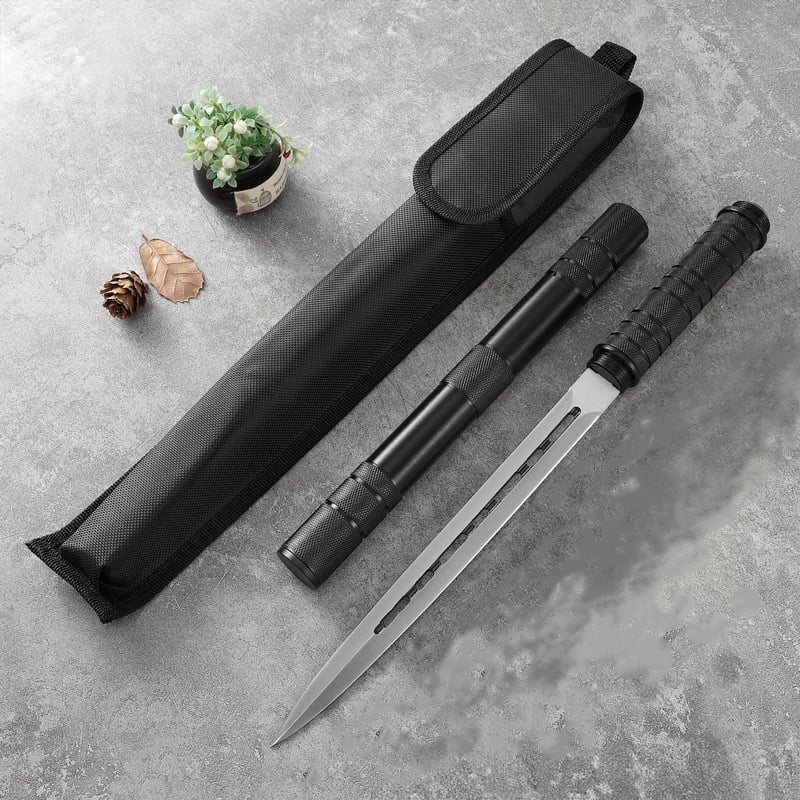 Four-section carbon steel combination stick knife