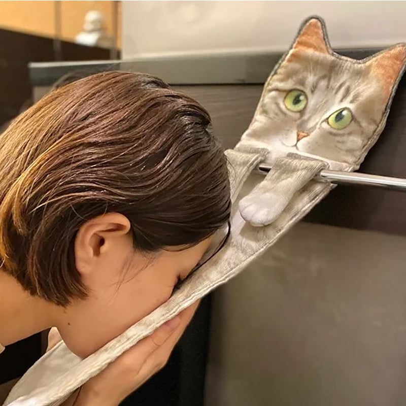 👀Buy 2 get 1 free-✨New Arrival ✨😺Cute Cat Hand Towel🐾