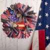 🏵100% Handmade American Patriotic Star Wreath(Mariana Smith Handmade®)