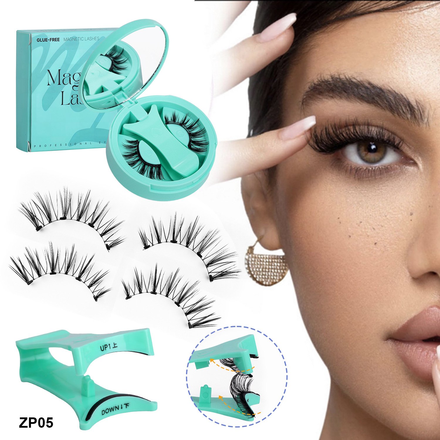 🔥Letzter Tag 49 % RABATT🎁Wiederverwendbare magnetische Wimpern mit Applikator