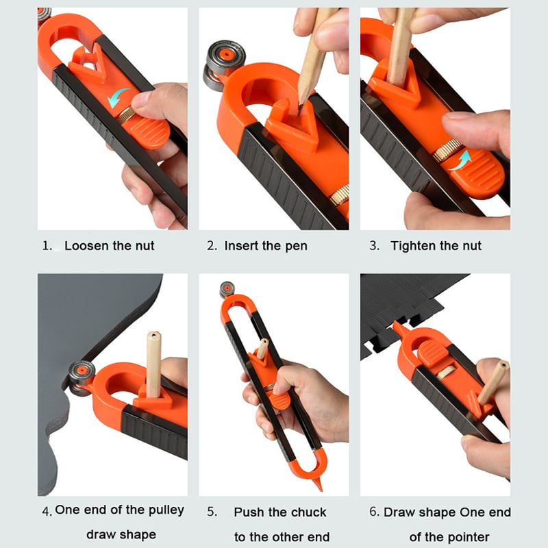 Last Day 70% OFF - Profile Scribing Ruler Contour Gauge with Lock