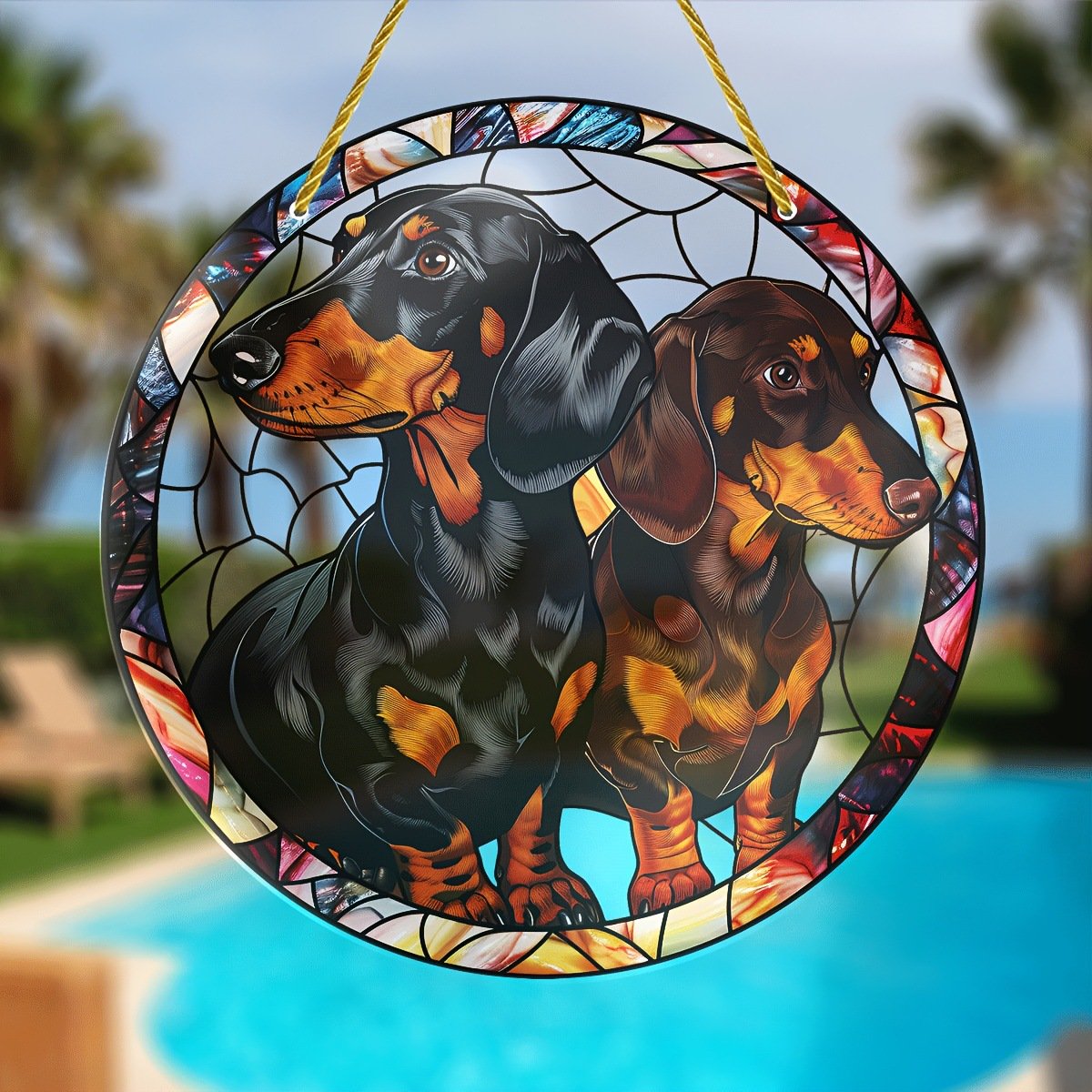 🐶🌈Dachshund Suncatcher