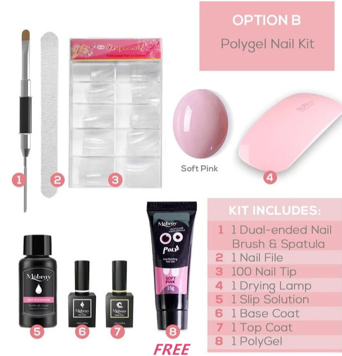 🎀Christmas Sale- Get 40% OFF🎁Easy PolyGel Nail Lengthening Kit,BUY 3 EXTRA SAVE 20% OFF