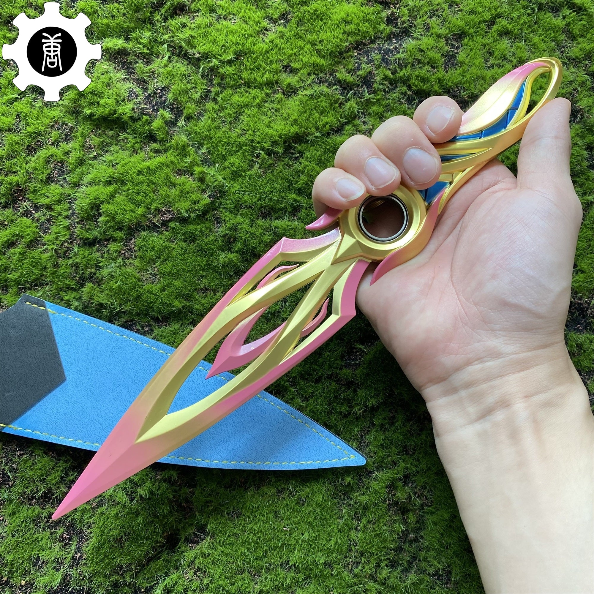 Metal Dull Blade Mystbloom Kunai 11'' Game Prop 3 Colors