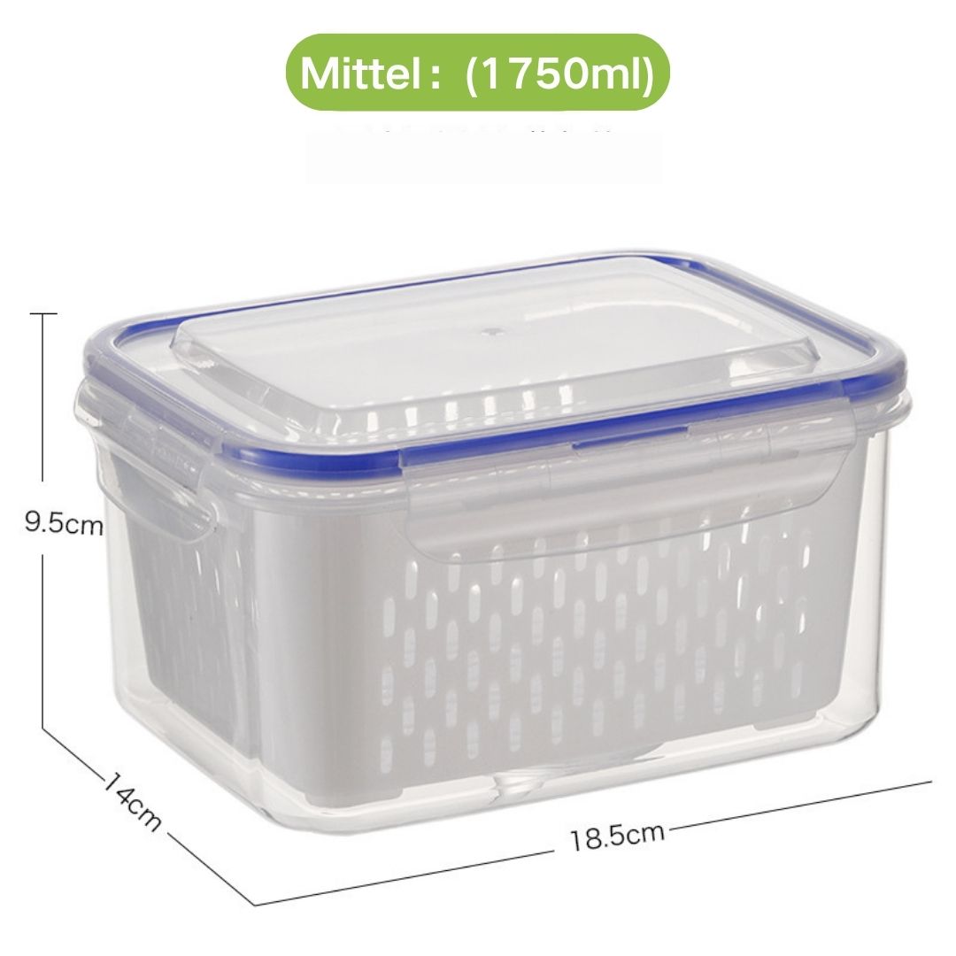 💖Letzter Tag 49% Rabatt🔥Transparente Aufbewahrungsbox mit Abtropfsieb💧