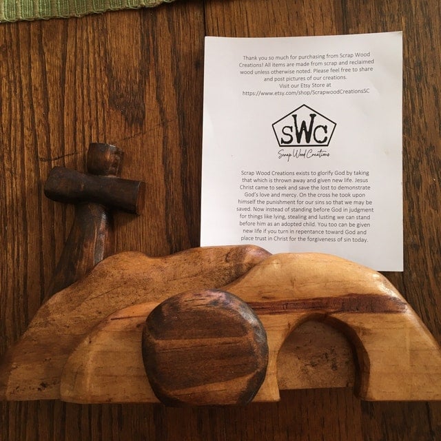 🔥Last Day 50% OFF🔥 - 💕Handmade Empty Tomb Easter Scene And Cross