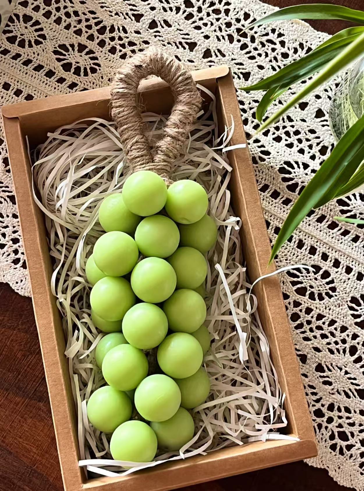 Simulation green grape handmade soap