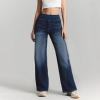 Damen Hochtaillierte, Gewaschene, Weite Baggy-Strickjeans mit Stretch und Mehreren Taschen – Bequeme Freizeit-Denim💥Kostenloser Versand
