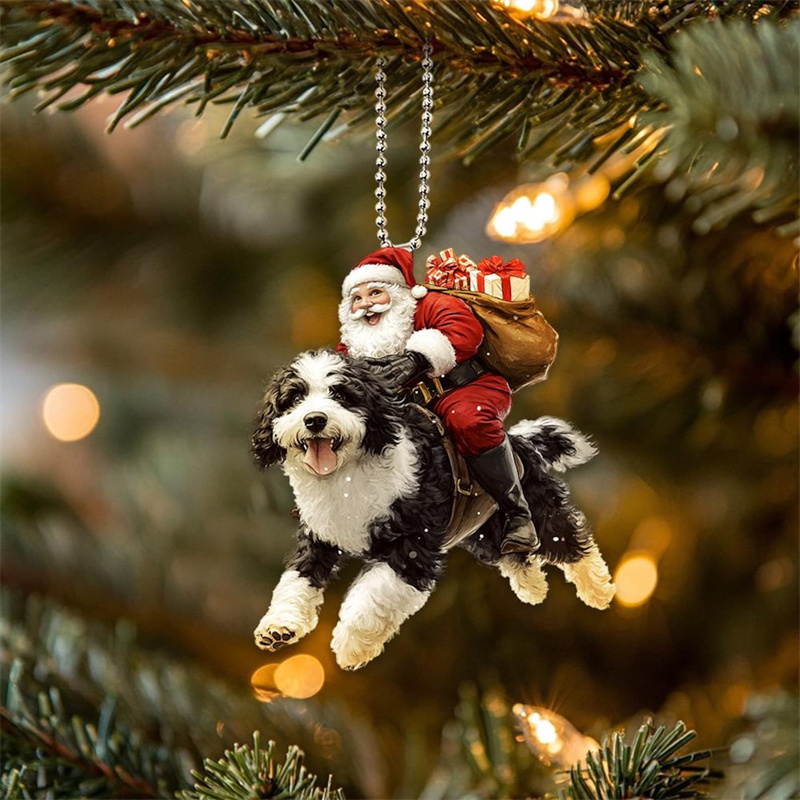🎅Santa And Dog Hanging Ornament