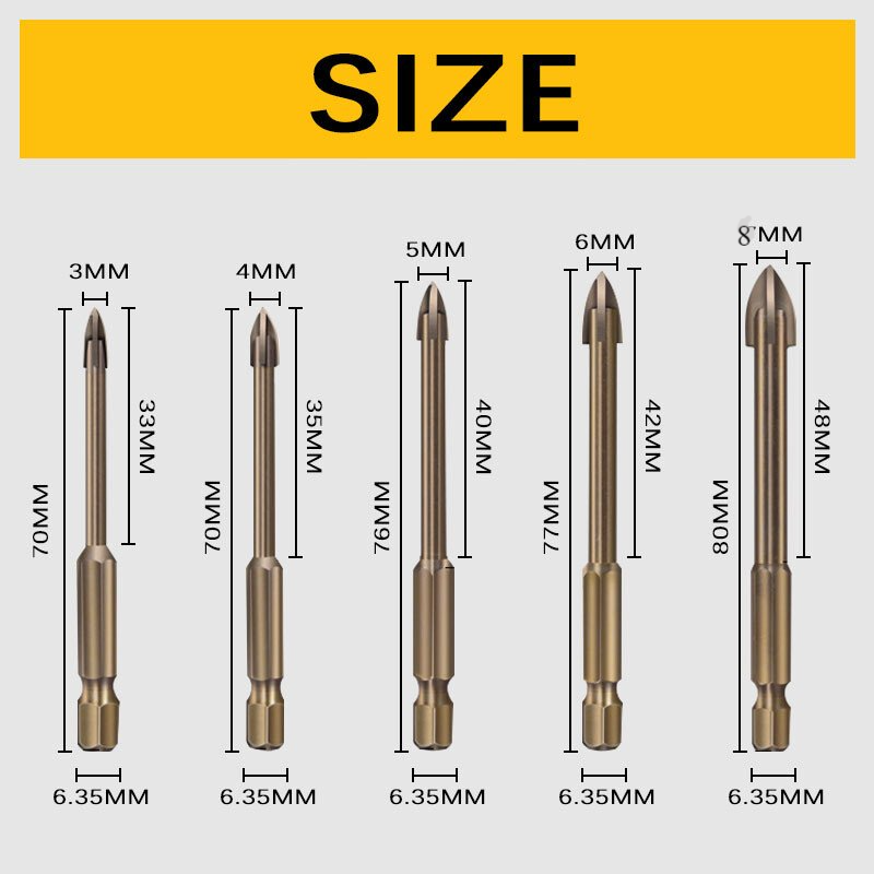 (🎄Christmas Hot Sale-49% OFF) Efficient Universal Drilling (5PCS)🔥Buy 2 Get  1 FREE & FREE SHIPPING