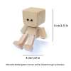 Charmante kleine Holzfigur, die mit 12 magnetischen Ausdrücken schwankt