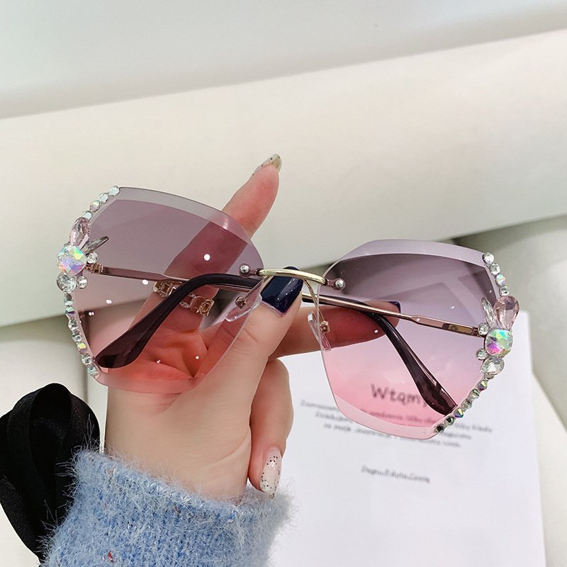 🔥Last Day Promotion - 50% OFF🔥2023 Woman Rimless Diamond Sunglasses - Buy 4 Get Extra 20% OFF &  Free Shipping ONLY TODAY