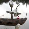 (Last day 49% OFF) ❤️Handmade Fisherman Man Spoon Fish Sculpture Wind Chime