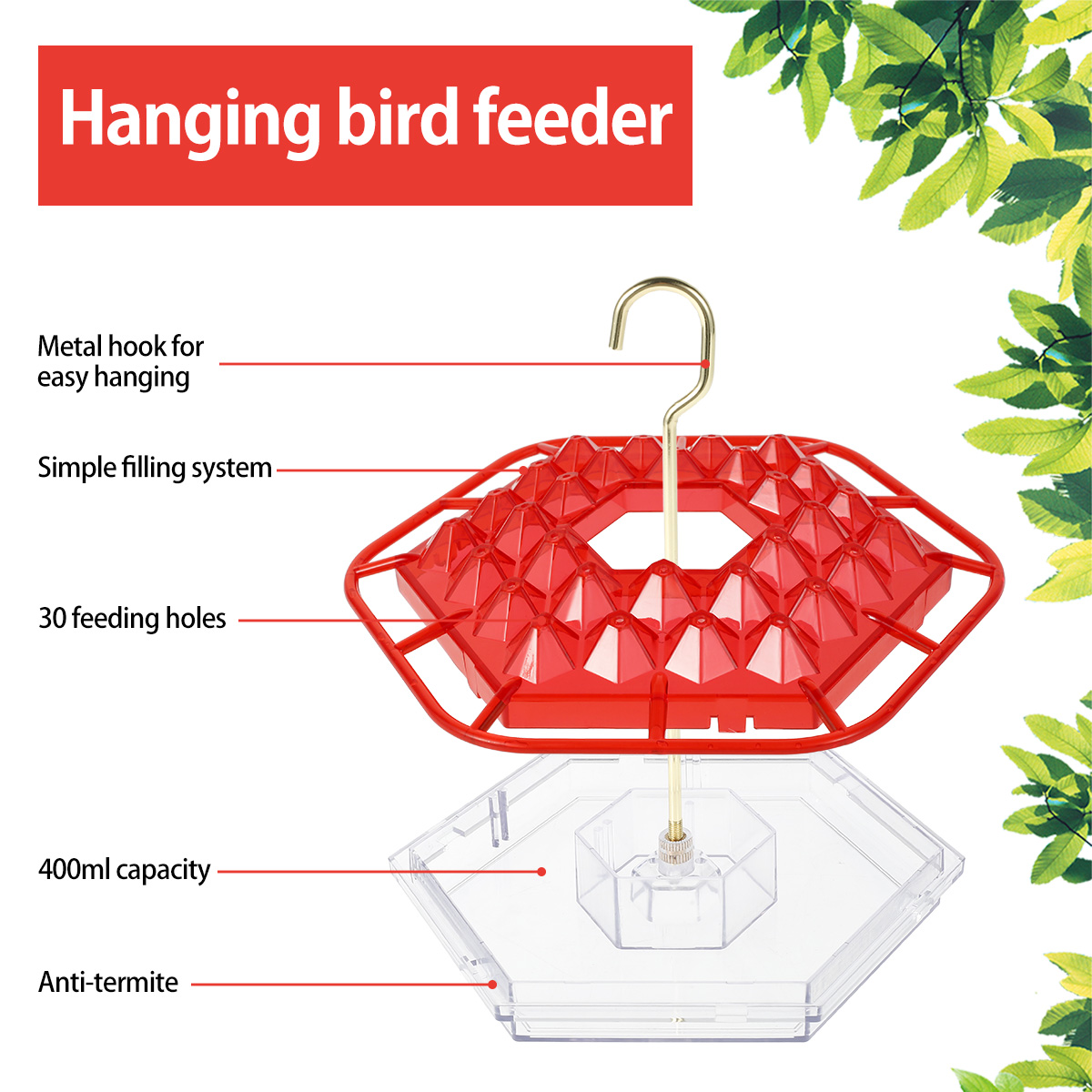 🔥Last Day Promotion 50% OFF🔥-Hummingbird Feeder(BUY MORE SAVE MORE)