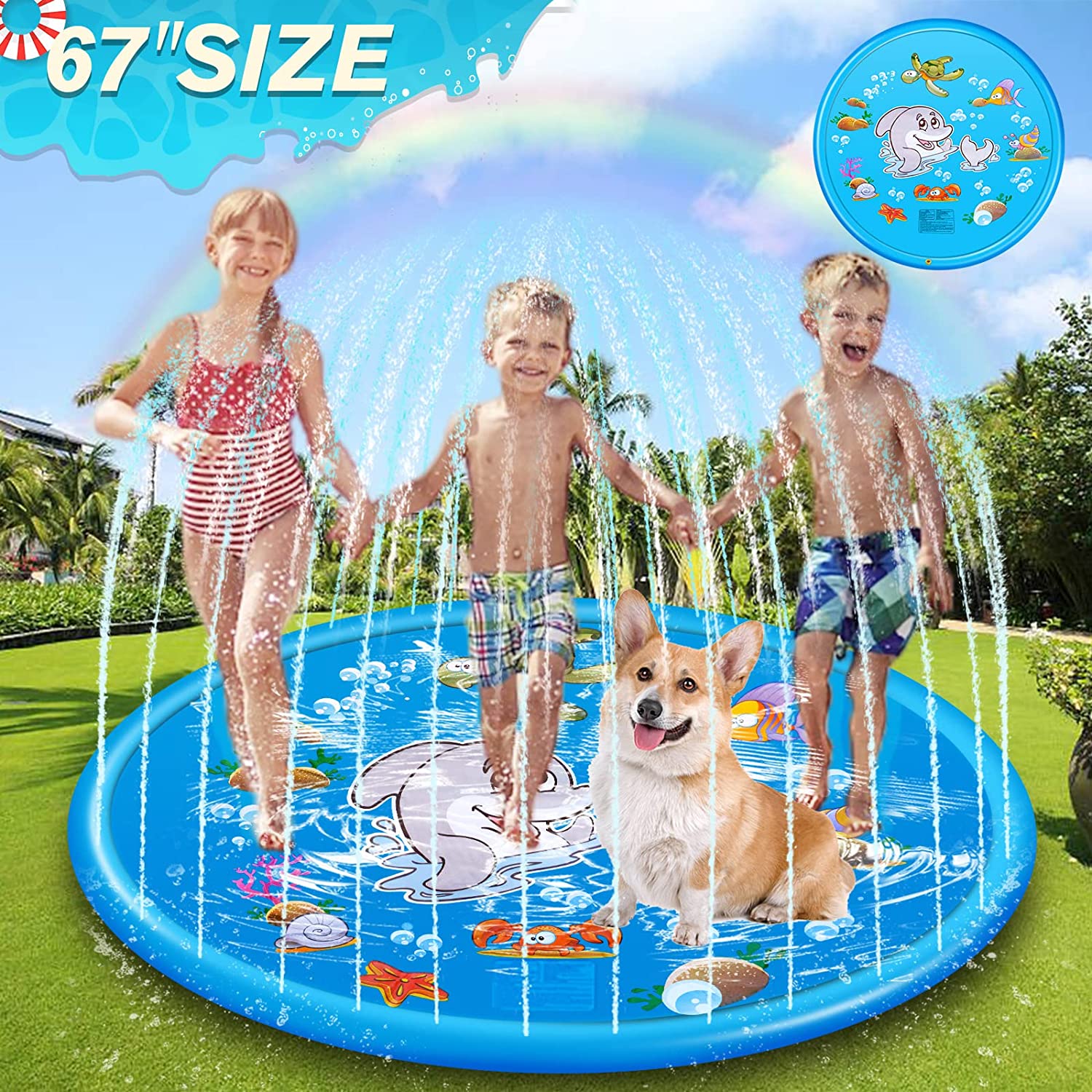 🔥Summer Promotion - 50% OFF 🔥 Kids Splash Pad-Outdoor Play Mat (Buy 2 Get Extra 5% OFF & Free Shipping)