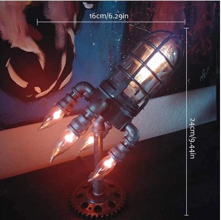 🔥Handmade Steampunk Rocket Lamp