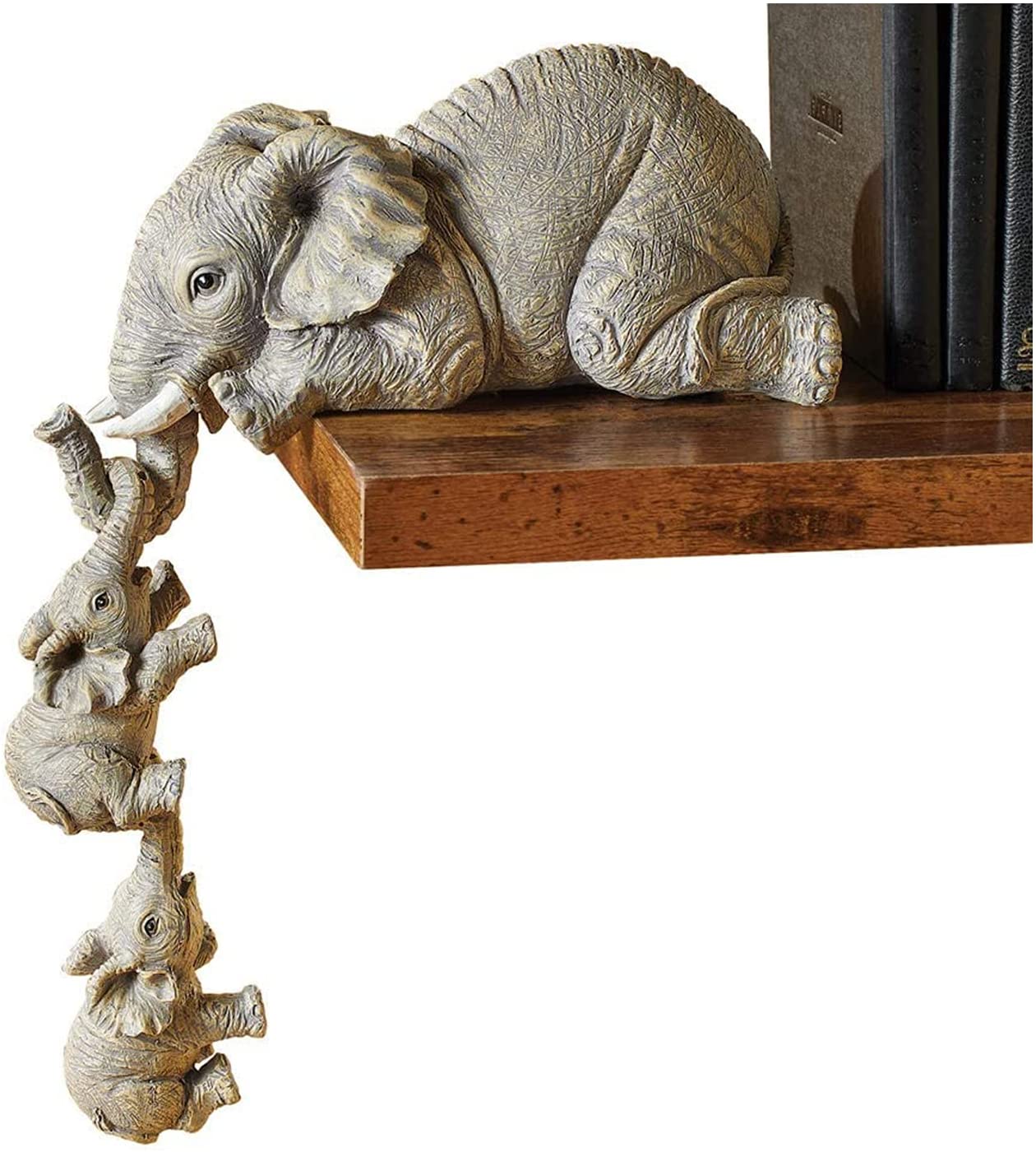 Elephants Mother Hanging 2-Babies Figurine Resin Craft