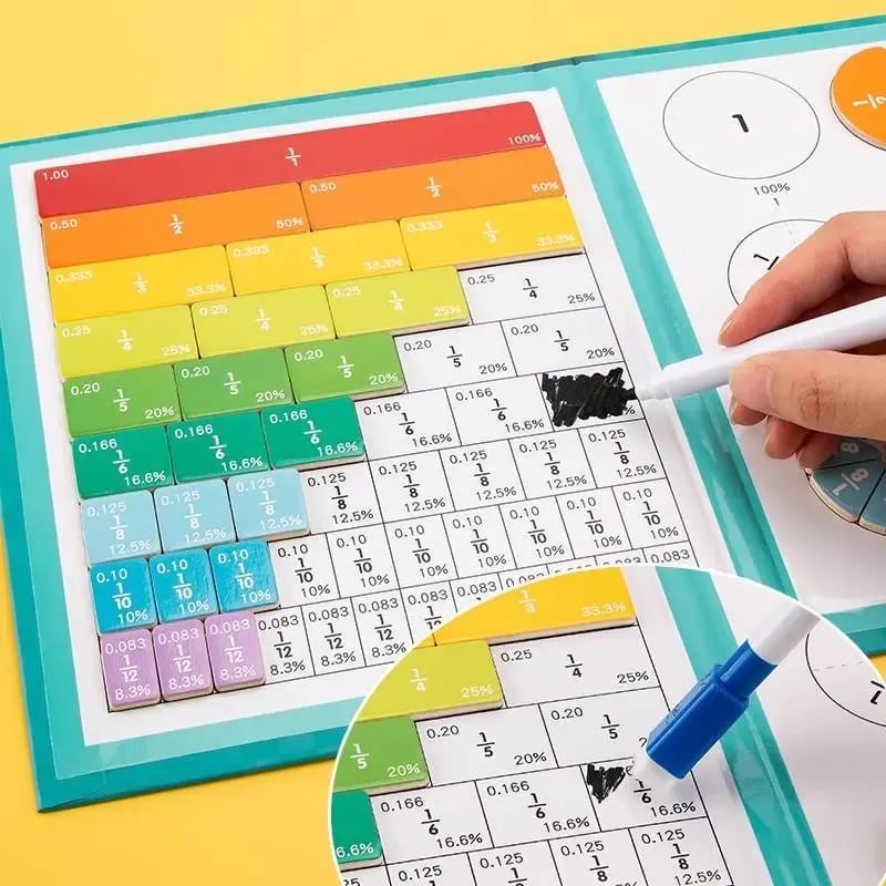 ⏰LAST DAY SALE 50% OFF💥Magnetic Fraction Demonstration Book