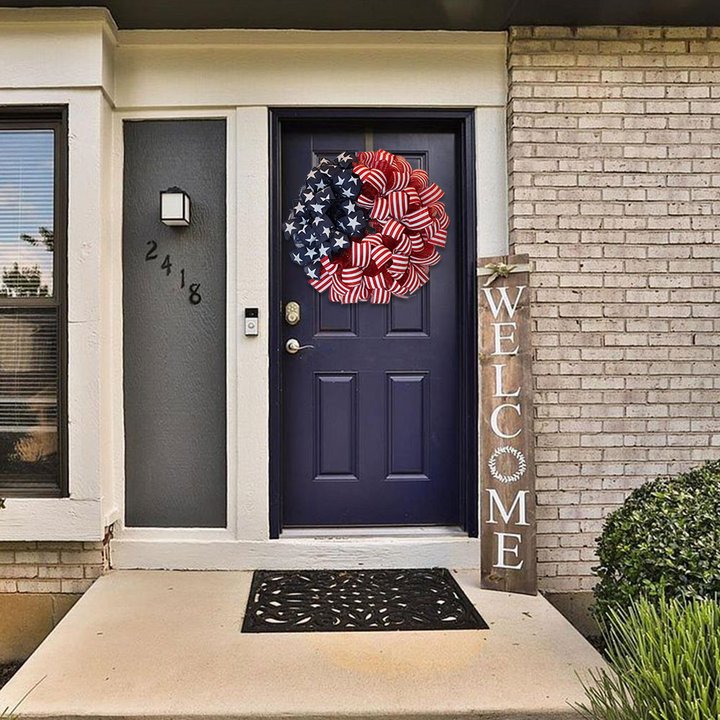 💞Handmade Patriotic ribbon Wreath