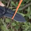 Pocket Knife Full Edge Spear Point Recurve Blade + Glass Breaker & Cord Cutter