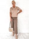 (🔥Last Day Promotion 50% OFF) Tummy Control Twill Cropped Wide Leg Pant - Free Shipping