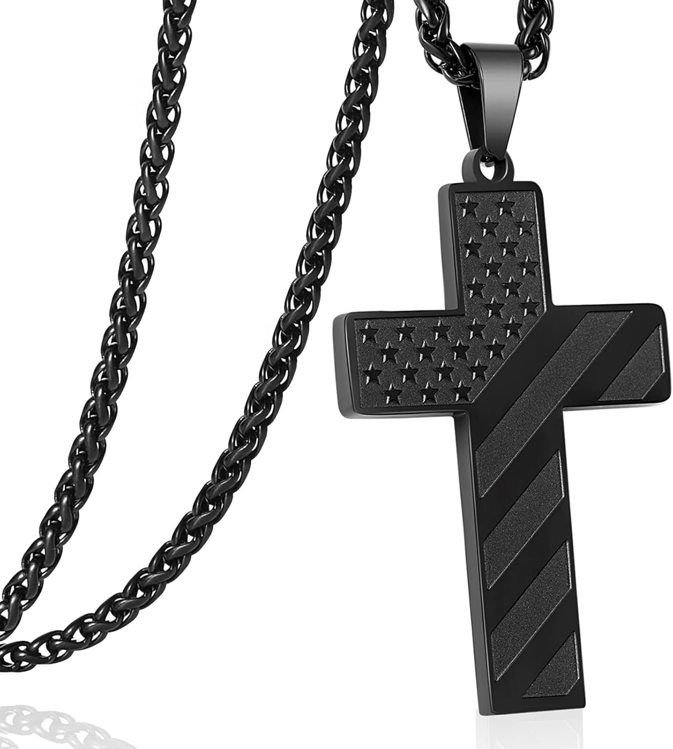 🎁TikTok Last Day Sale - 70% OFF✨Freedom Cross Pendant: Wear Your American Pride & Inner Strength!✨
