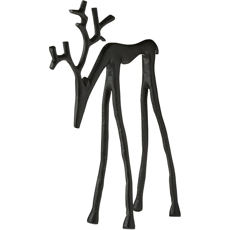 🎅Christmas bestsellers 🦌2 PC Black Reindeer Statues Christmas Decorations Set