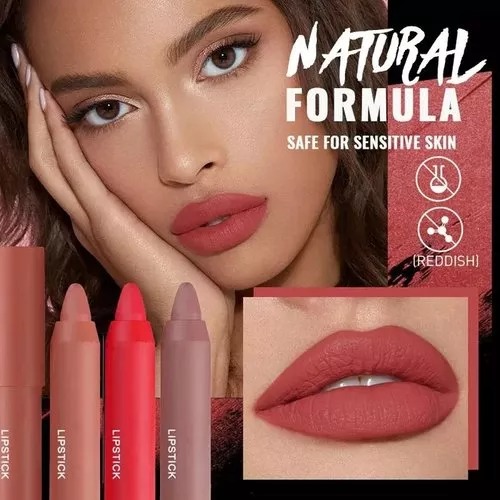 12 Color Rotating Sharpenable Matte Lipstick Pencils