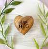 Little Pocket Hug Wooden Heart Token--Miss You Note, Isolation Gift for Someone You Love