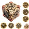 7-in-1 Metal Spinner Dice – Rotating Fidget DND Sculpture for RPG Fans