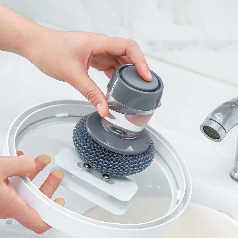 🔥Last Day Promotion - 50% OFF🎁🔥Kitchen Soap💧Press Dispensing Palm Brush