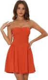 Allegra K Women's Sexy Strapless Party Dress Sweetheart Neck Off Shoulder Sleeveless Mini Dress