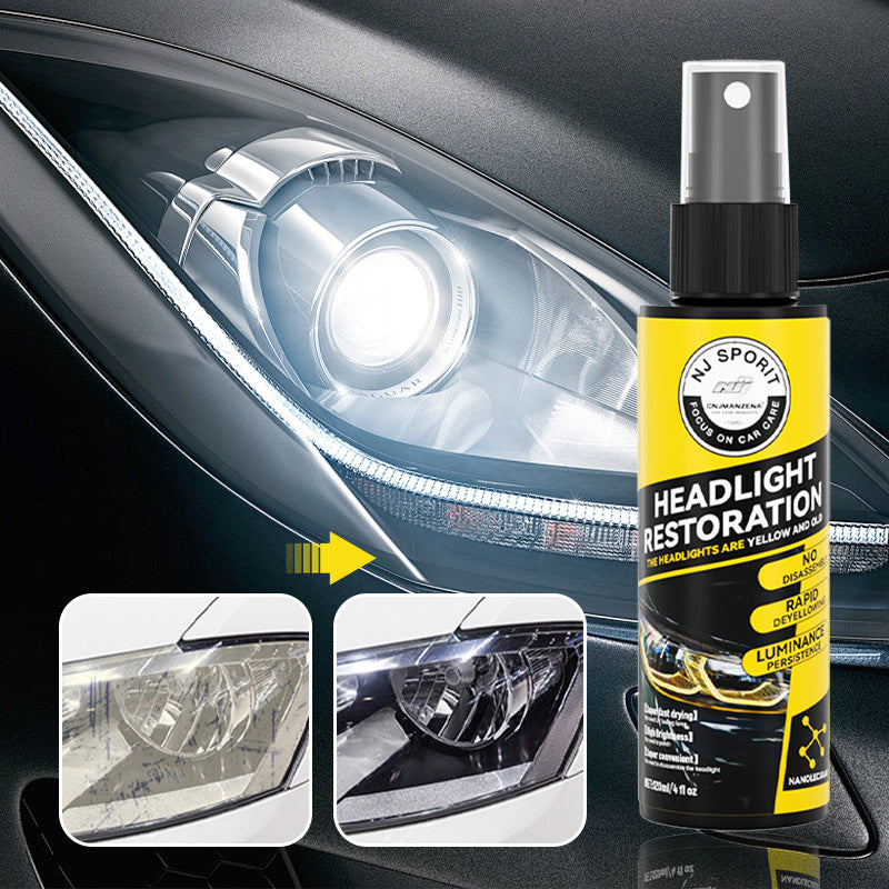 🔥Last Day Promotion 70% OFF🔥Efficient Car Headlight Restoration Spray - Buy 3 Get 2 Free