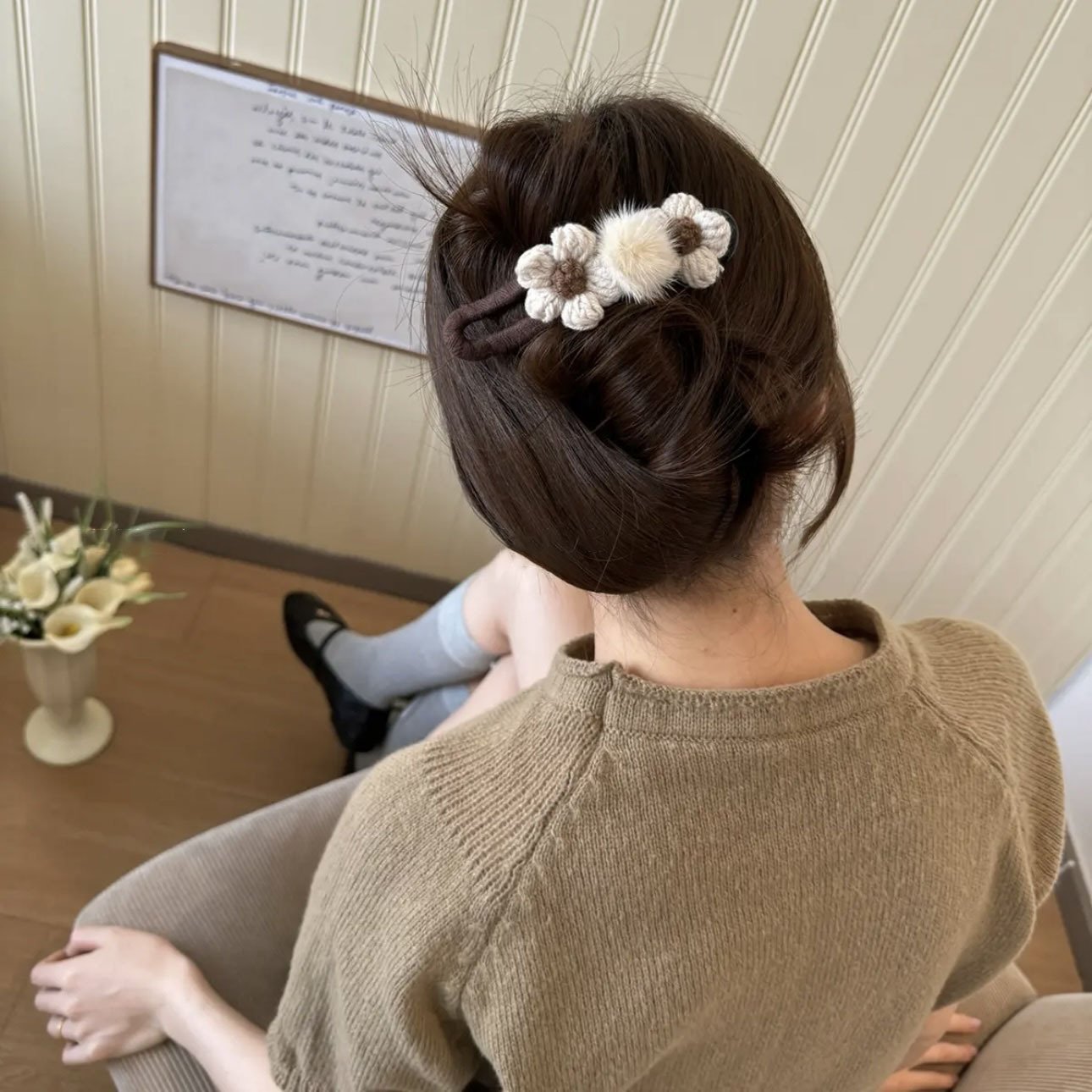 (🎁Last Day 49% OFF)🌸Crochet Flower Duckbill Hair Clip-Discount Buy 3 Get 1 Free