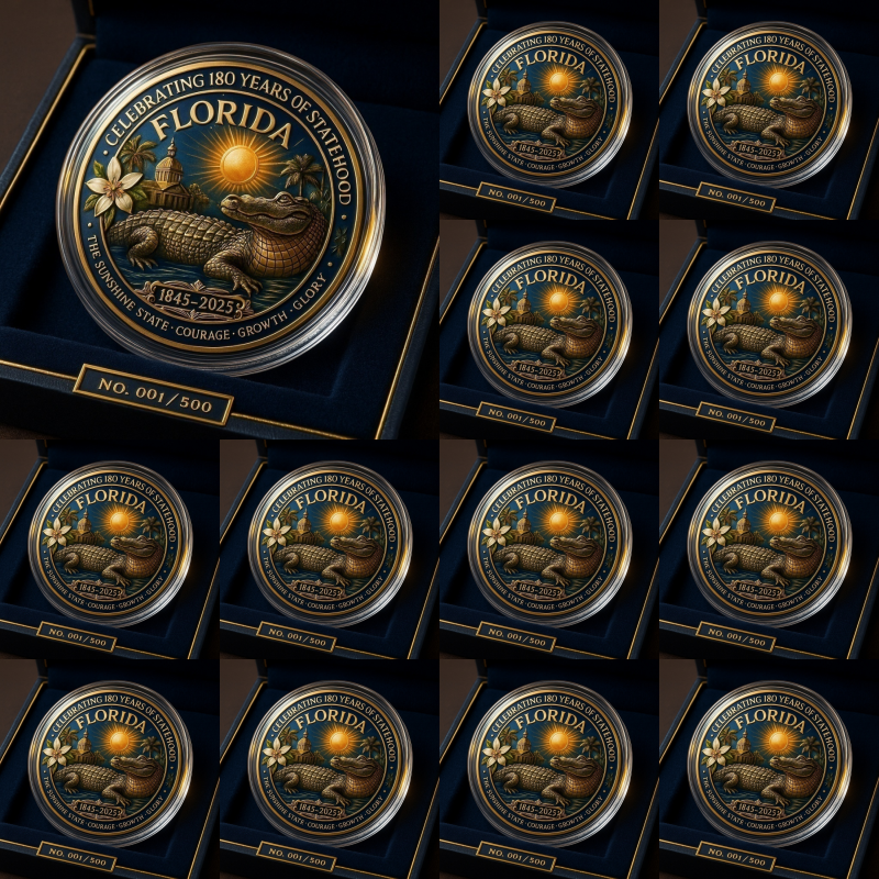 🏆Flash Sale 60% OFF - 🐊Florida 180th Anniversary 1845-2025 Coin