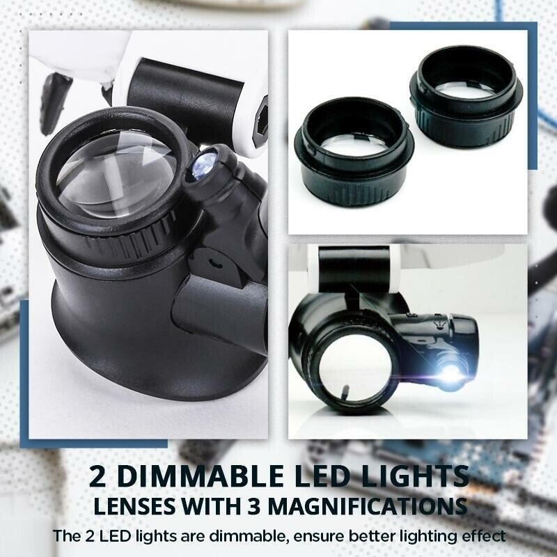 (Early Father's Day Sale- 48% OFF)LED Glasses Magnifier 8x 15x 23x, 🔥Buy 2 Free Shipping