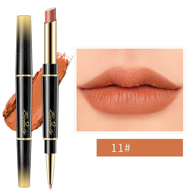 🔥Double ended lipstick Automatic Lip Liner Matte Waterproof Non-fading Non-stick Lipstick