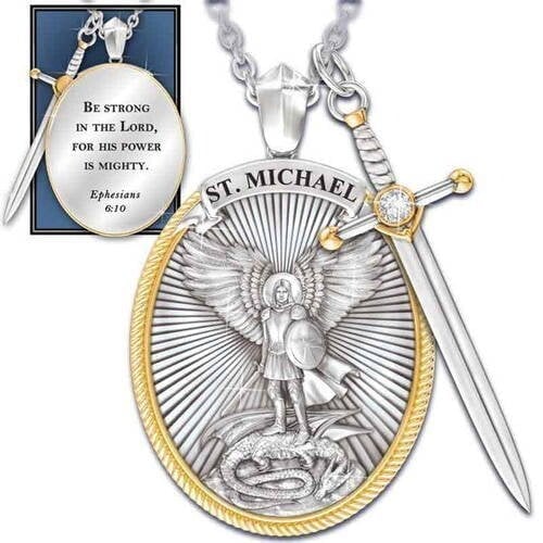 🔥Last Day Sale - 50% OFF 🎁St. Michael Archangel Pendant (Necklace) - Half price from the 2nd