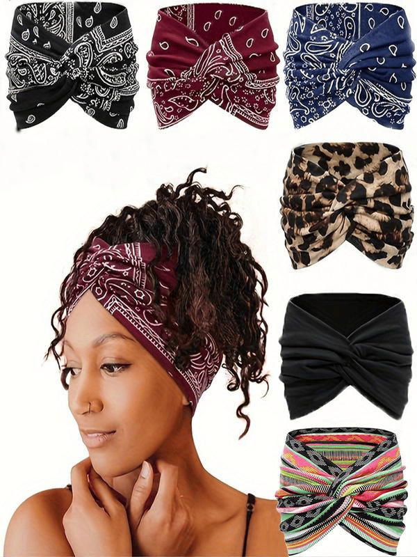 🔥Last Day Promotion 70% OFF🔥Boho Style&Paisley Print Hair Band Wide Elastic Hair Band(2PC)