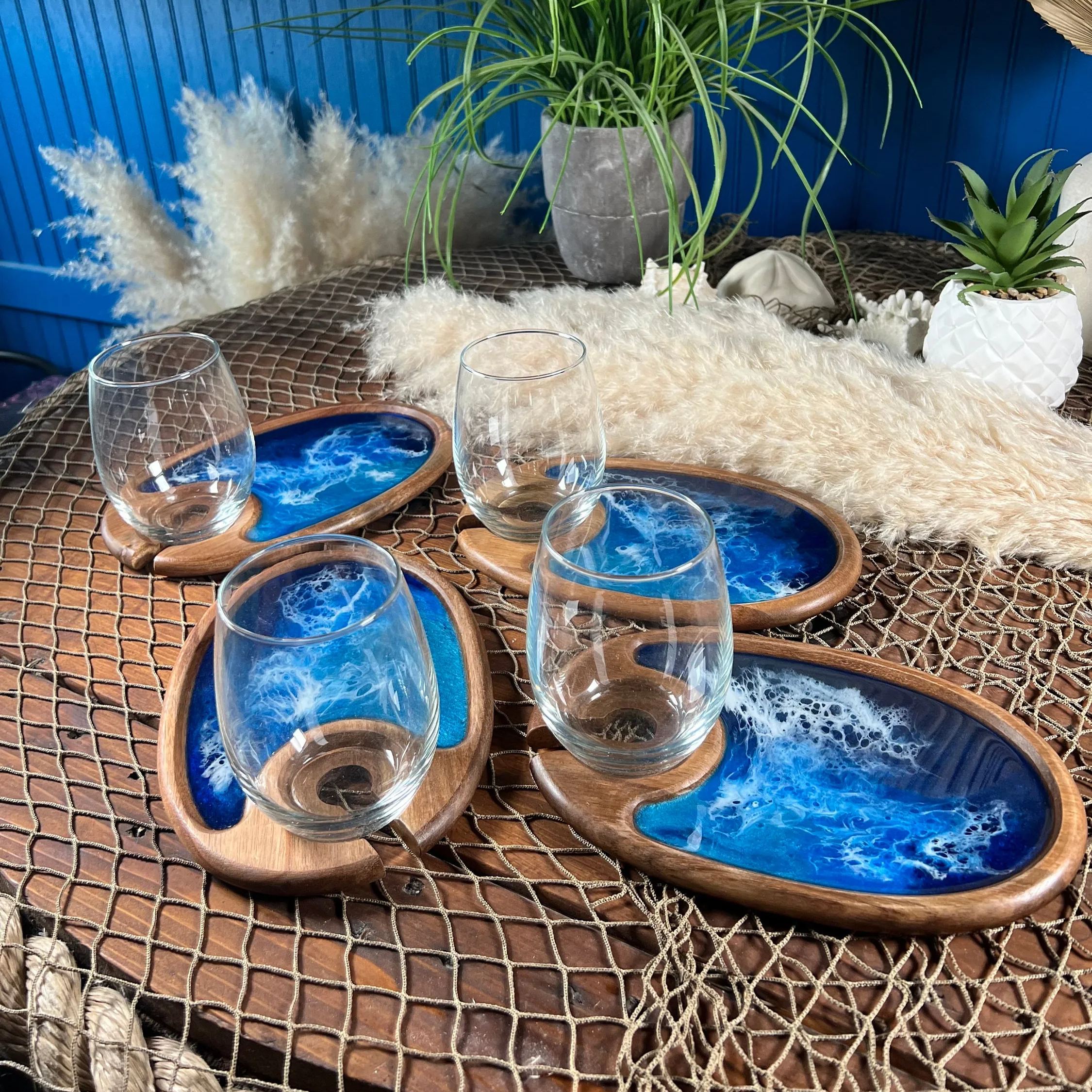 🍷Ocean Wine Glass Décor