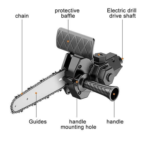 🔥 BIG SALE - 20% OFF🔥 4/6 Inch Electric Drill Modified To Electric Chainsaw Drill Attachment