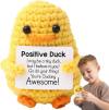 🐥Inspirational Crochet Positive Duck - 🧶Handmade Emotional Cheer Support🔥