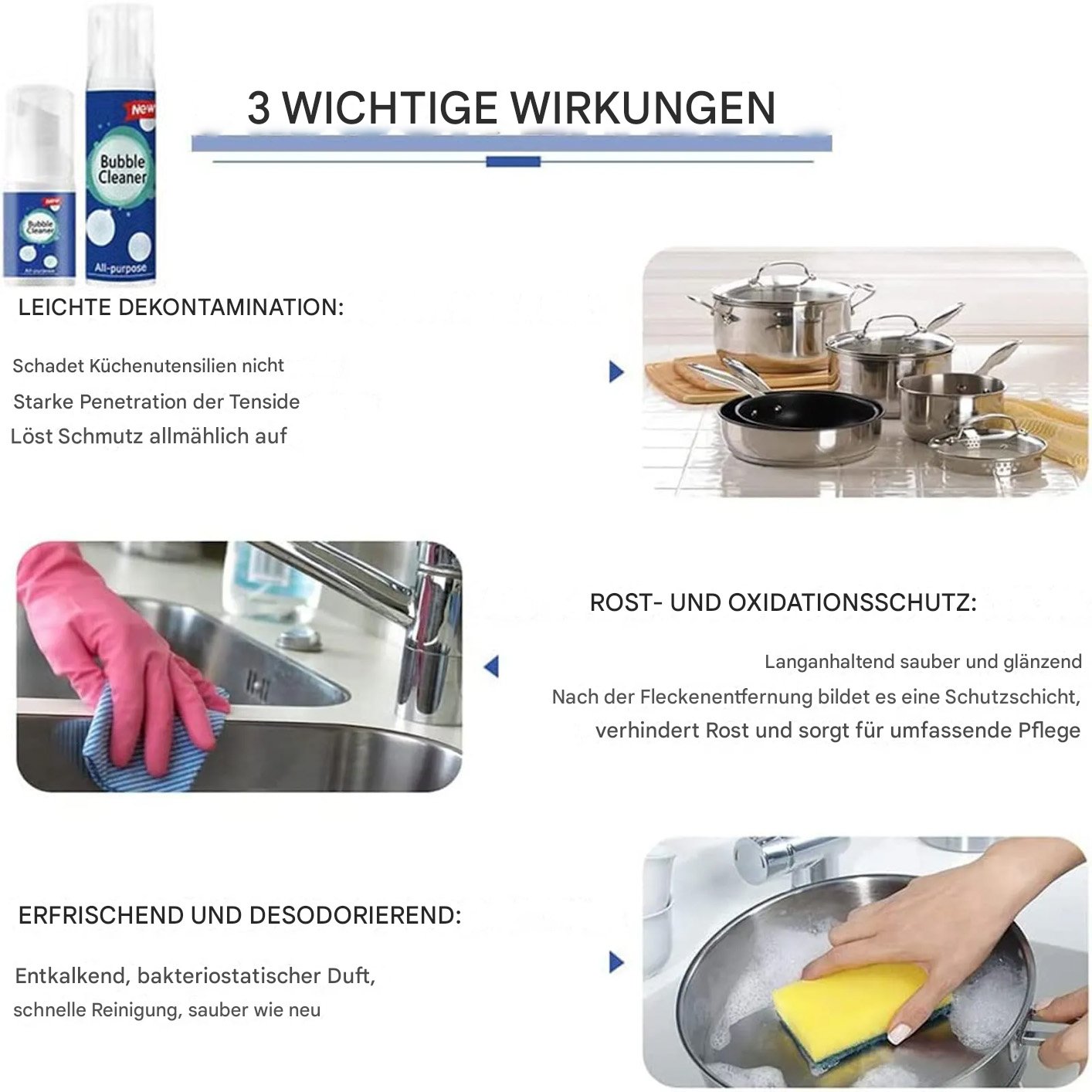 🔥LETZTER TAG 50% Rabatt- Hochwirksames Entfettungsschaumspray, Allzweck-Reinigungsspray ohne Abspülen💦