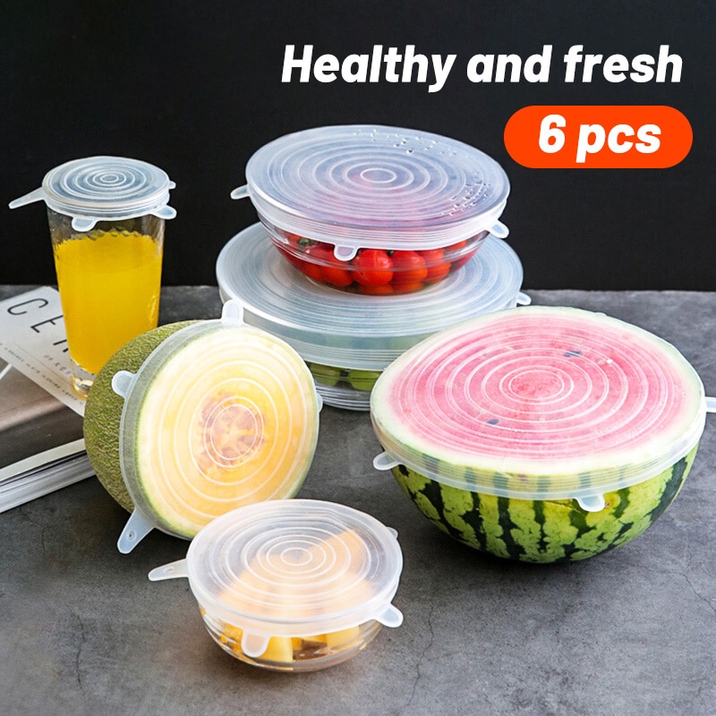 (🔥Clear Stock Last Day 50% OFF) SILICONE FOOD COVERS - SET OF 6(🔥BUY 2 GET 1 SET FREE👍)